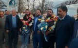مراسم استقبال از بهروز و مظاهر تابانی قهرمانان پرورش اندام جهان