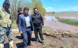 جاری شدن سیل به اراضی کشاورزی روستای کوشنق خسارت زد