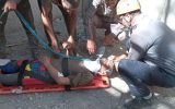 یک کارگر ساختمانی از ارتفاع 6 متری سقوط کرد