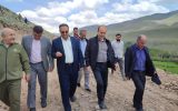 عملیات احداث پل معلق سهزاب در شهرستان سراب کلید خورد